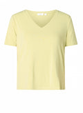 Yest Lime Green & Bronze Diamante Embellished V Neck Top