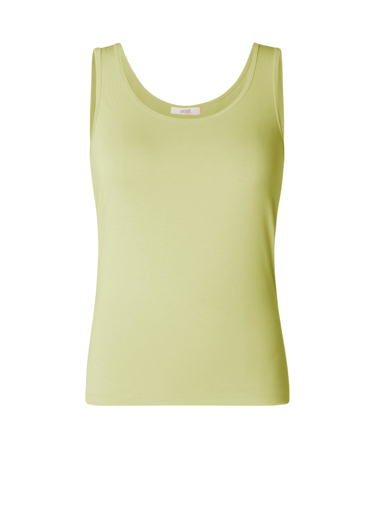 Yest Lime Green Round Neck Modal Top