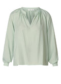 Yest Pastel Green Notch Neck Blouse