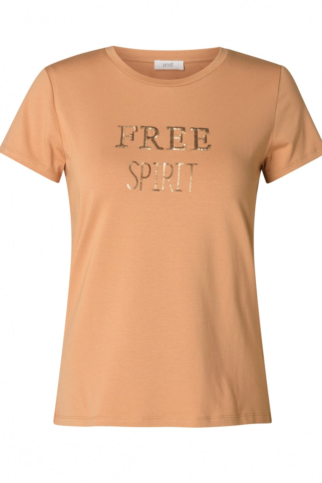 Yest Terracotta & Bronze Sequin Free Spirit T-Shirt