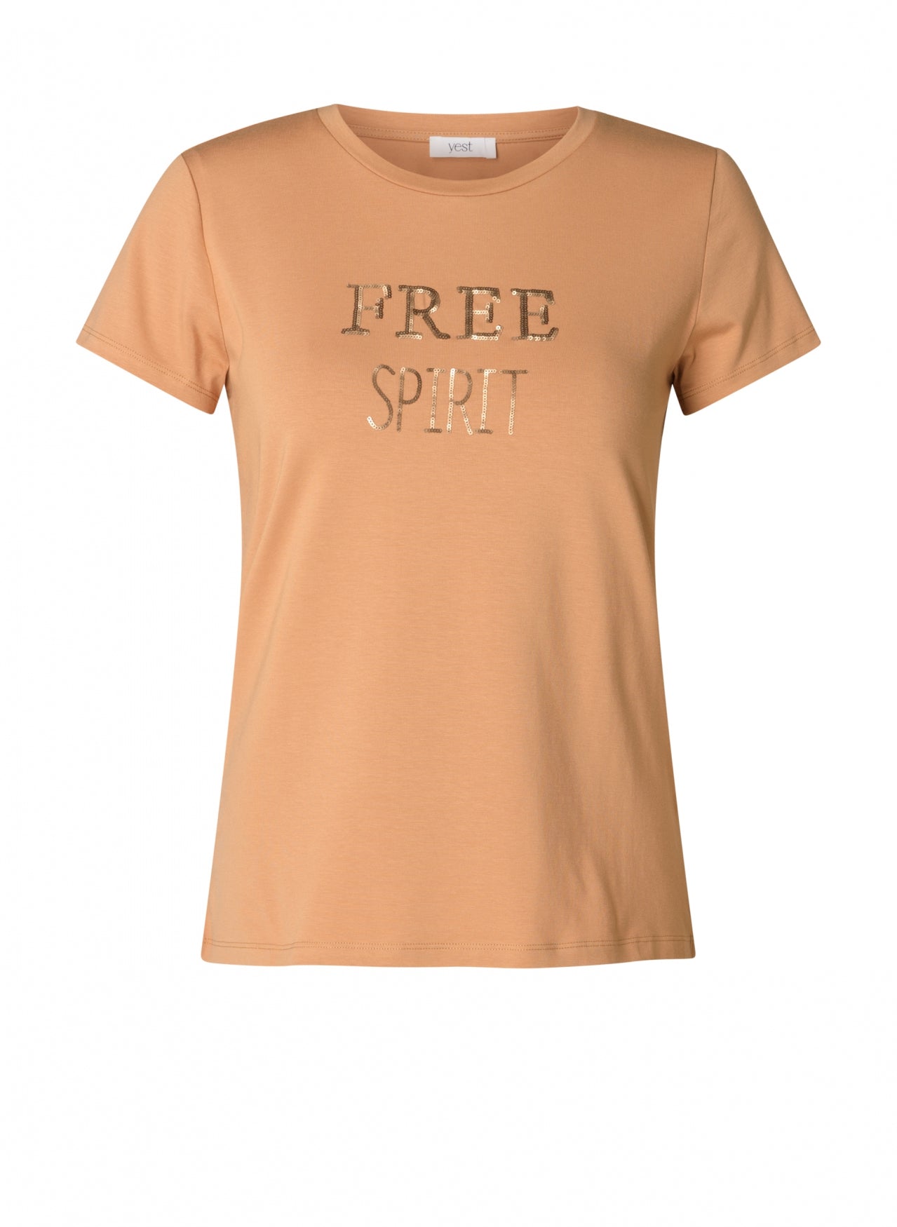 Yest Terracotta & Bronze Sequin Free Spirit T-Shirt