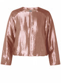 Yest Champagne Metallic Bomber Jacket