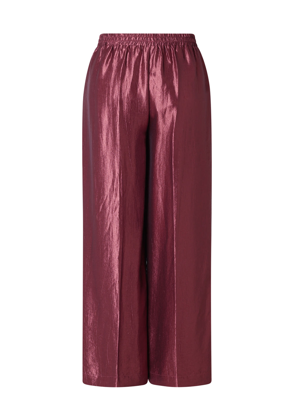 Yest Plum Metallic Wide Leg Trousers