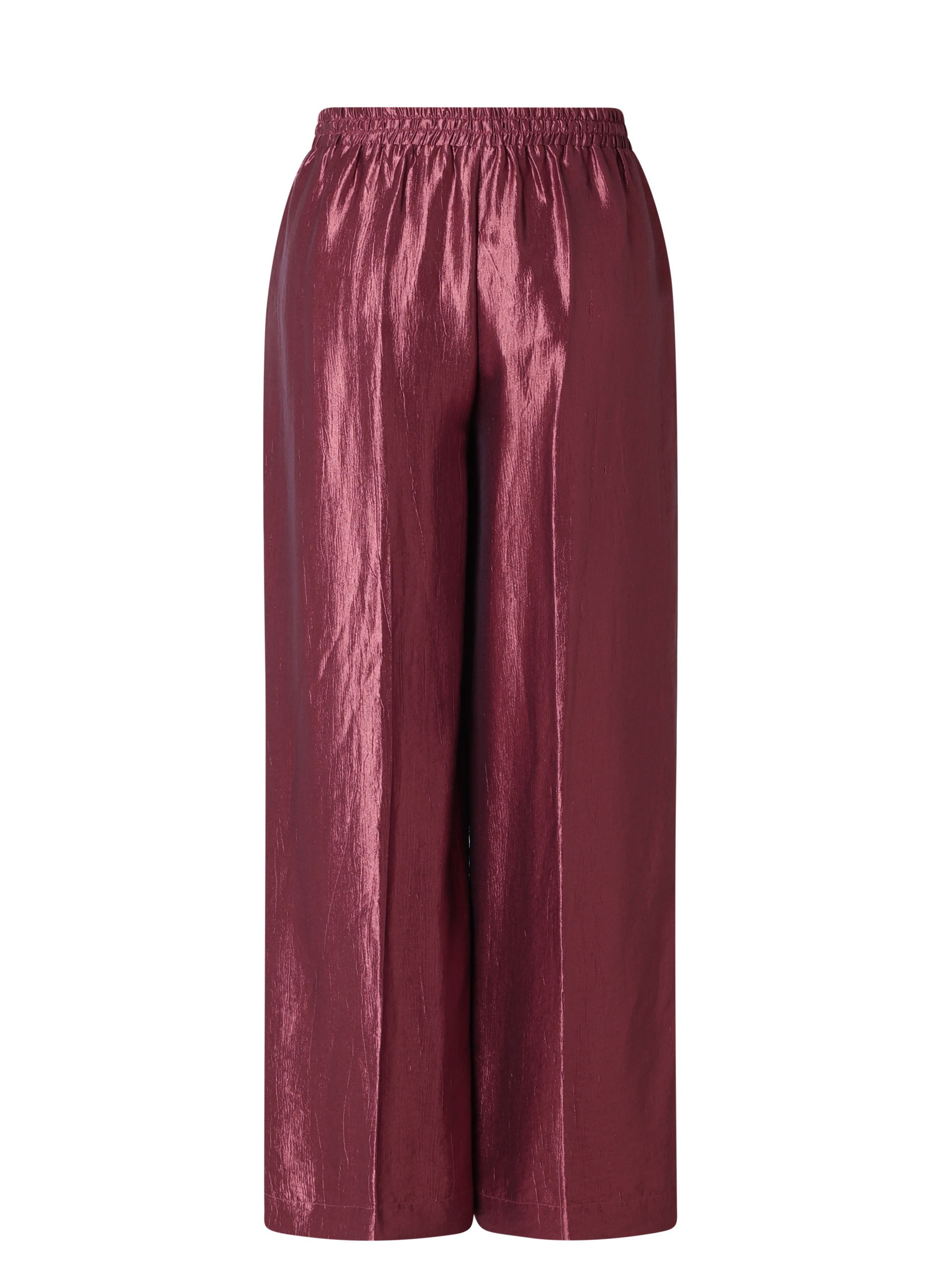 Yest Plum Metallic Wide Leg Trousers