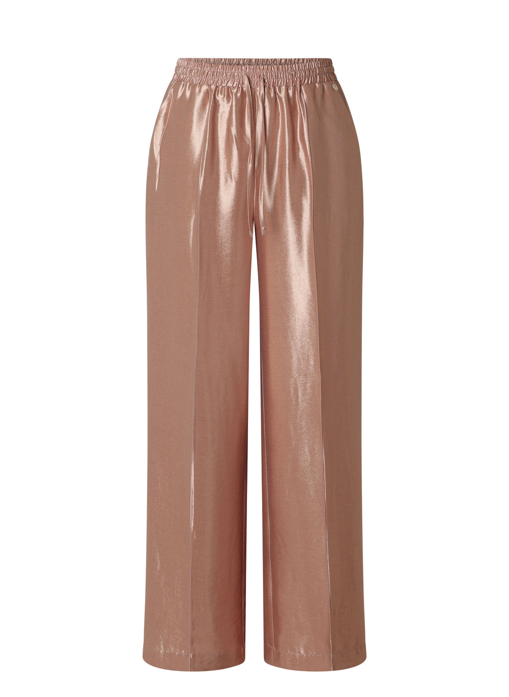 Yest Champagne Metallic Wide Leg Trousers