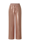 Yest Champagne Metallic Wide Leg Trousers
