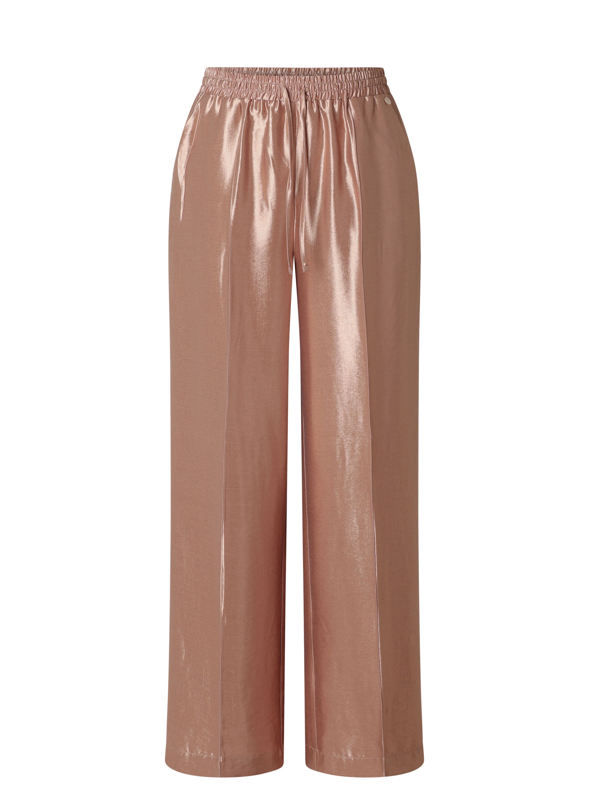 Yest Champagne Metallic Wide Leg Trousers