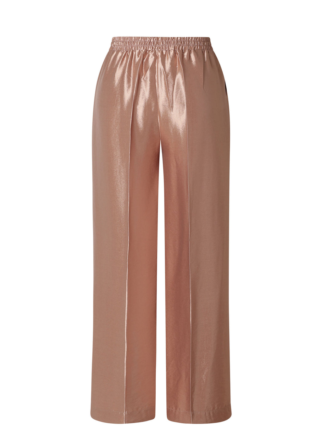 Yest Champagne Metallic Wide Leg Trousers