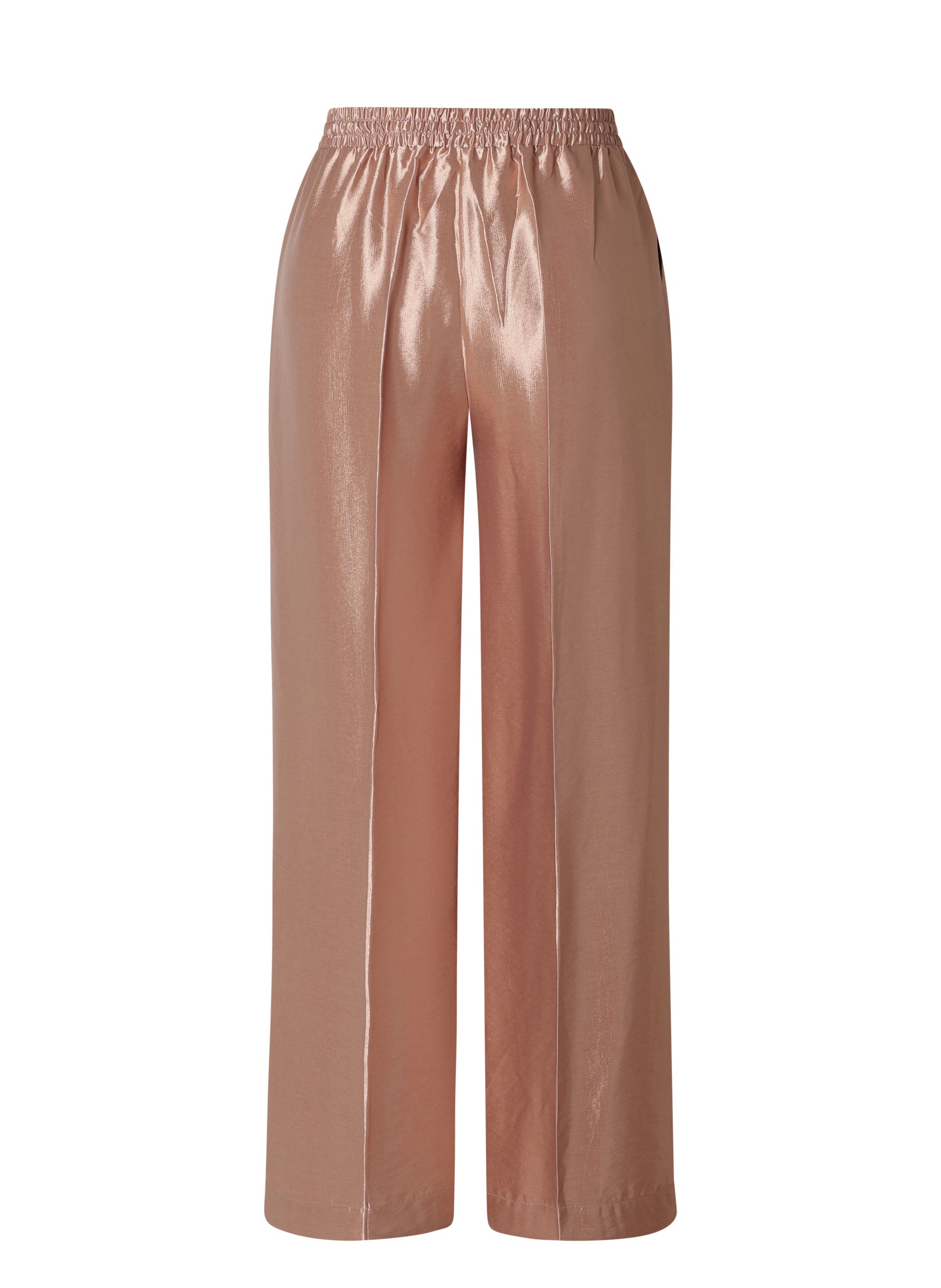 Yest Champagne Metallic Wide Leg Trousers