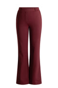 Yest Wine Red Fit & Flare Super Soft Stretch Trousers