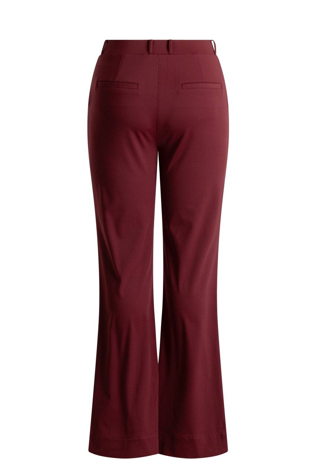 Yest Wine Red Fit & Flare Super Soft Stretch Trousers