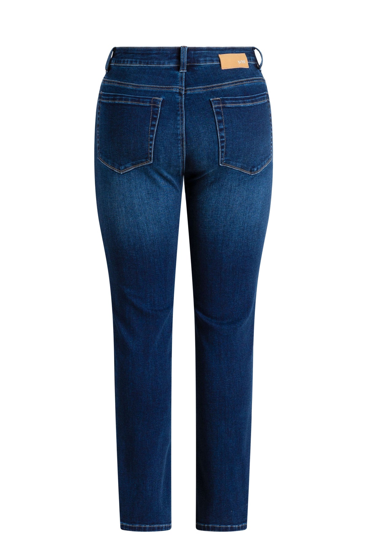 Yest Dark Denim & Silver Metallic Trim Pocket Skinny Jeans