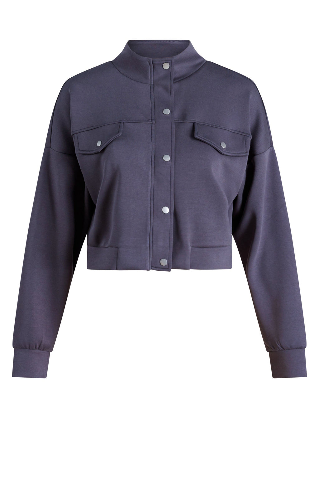 Yest Grey Melange Utility Style Modal Jacket