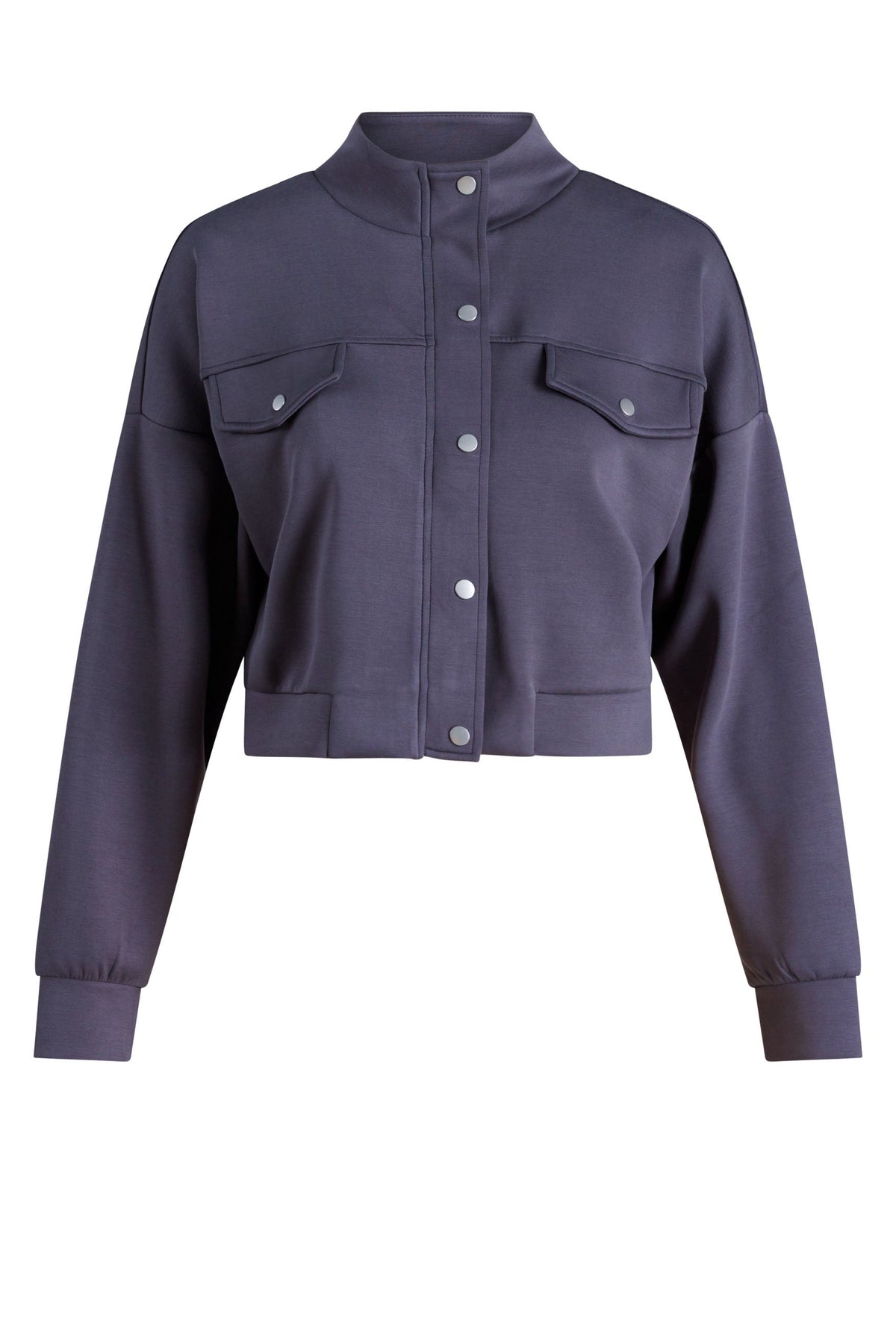 Yest Grey Melange Utility Style Modal Jacket