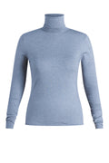 Yest Faded Ice Blue Diamante Embellished Turtleneck Knitted Top