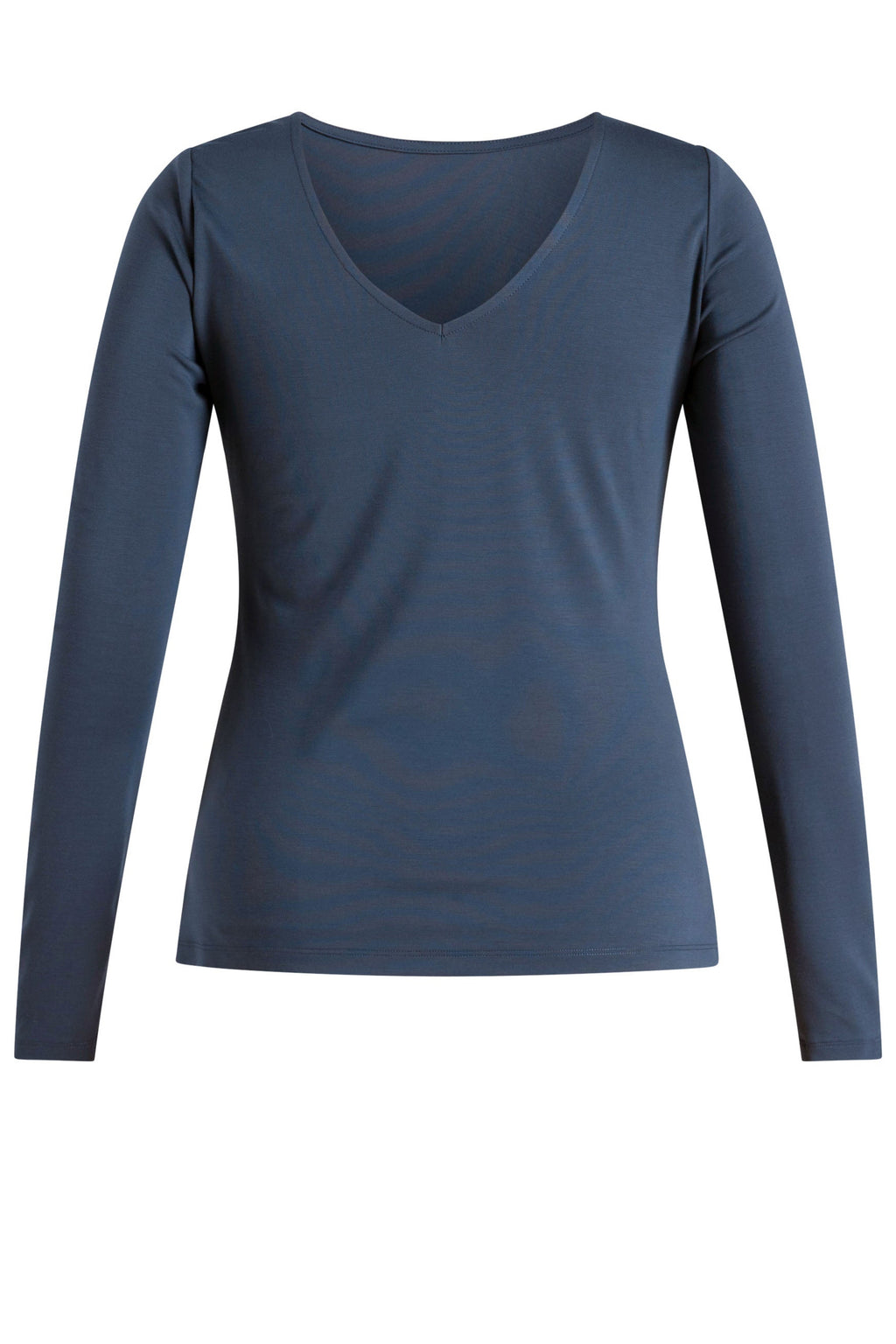 Yest Grey Melange Fitted Long Sleeve Top