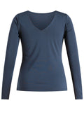 Yest Grey Melange Fitted Long Sleeve Top