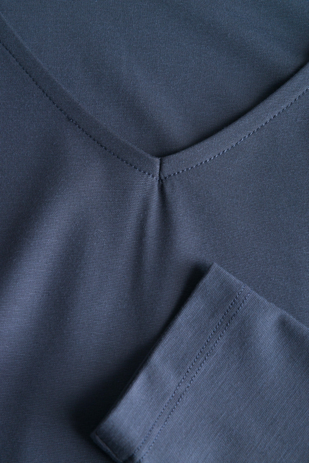 Yest Grey Melange Fitted Long Sleeve Top