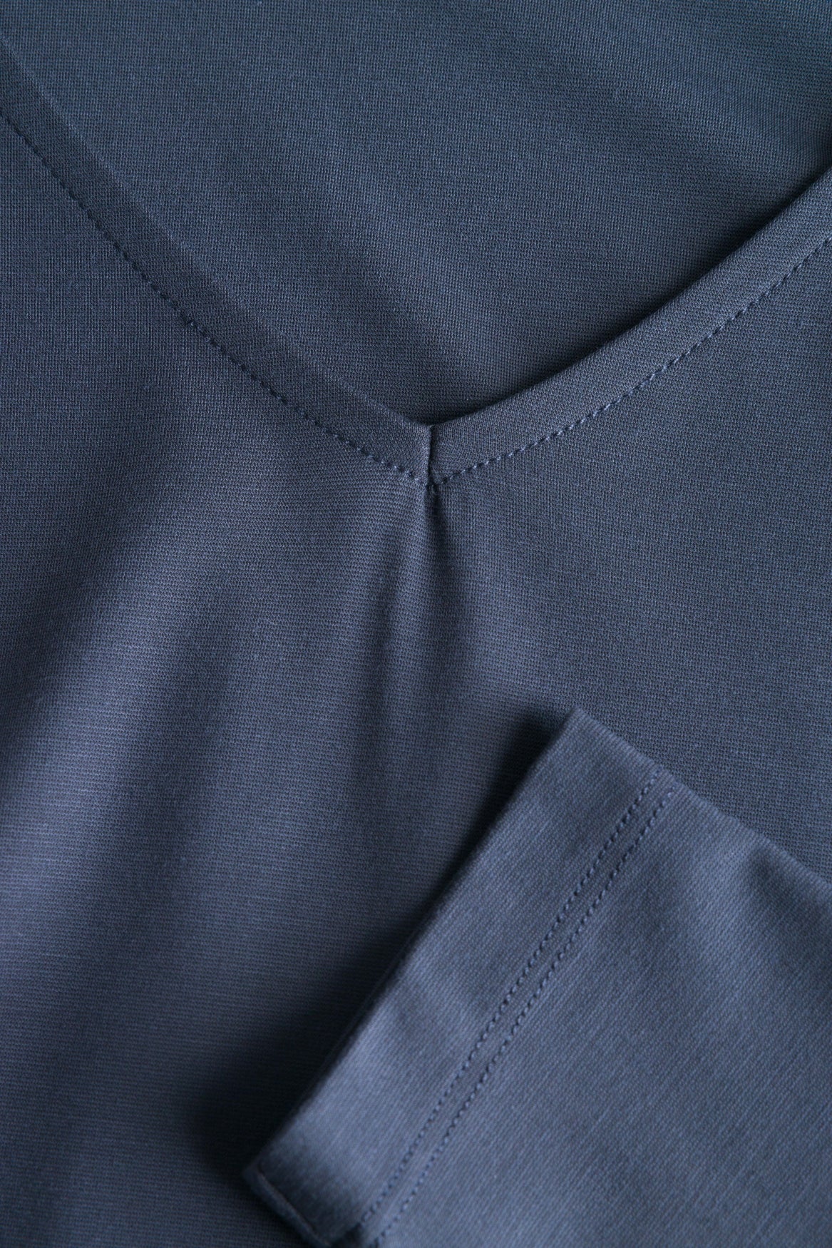 Yest Grey Melange Fitted Long Sleeve Top