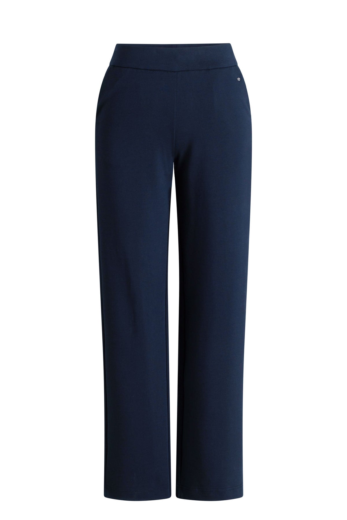 Yest Navy Blue Stretch Wide Leg Trousers