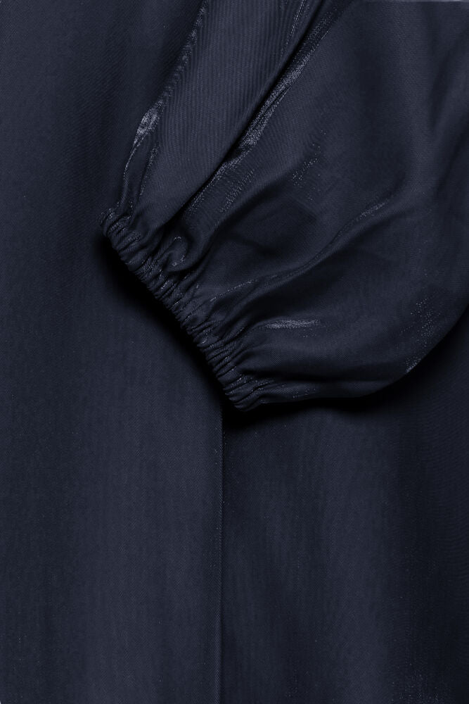 Fransa Metallic Salute Navy Blue Shimmer Blouse