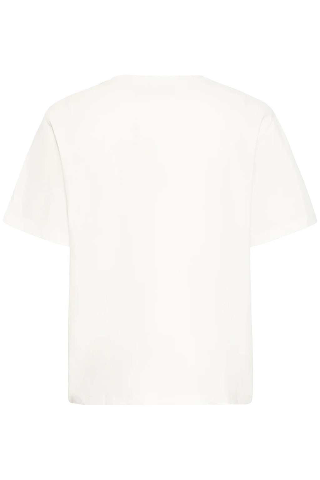 Fransa Navy Blue & Green Printed Abstract White T-Shirt