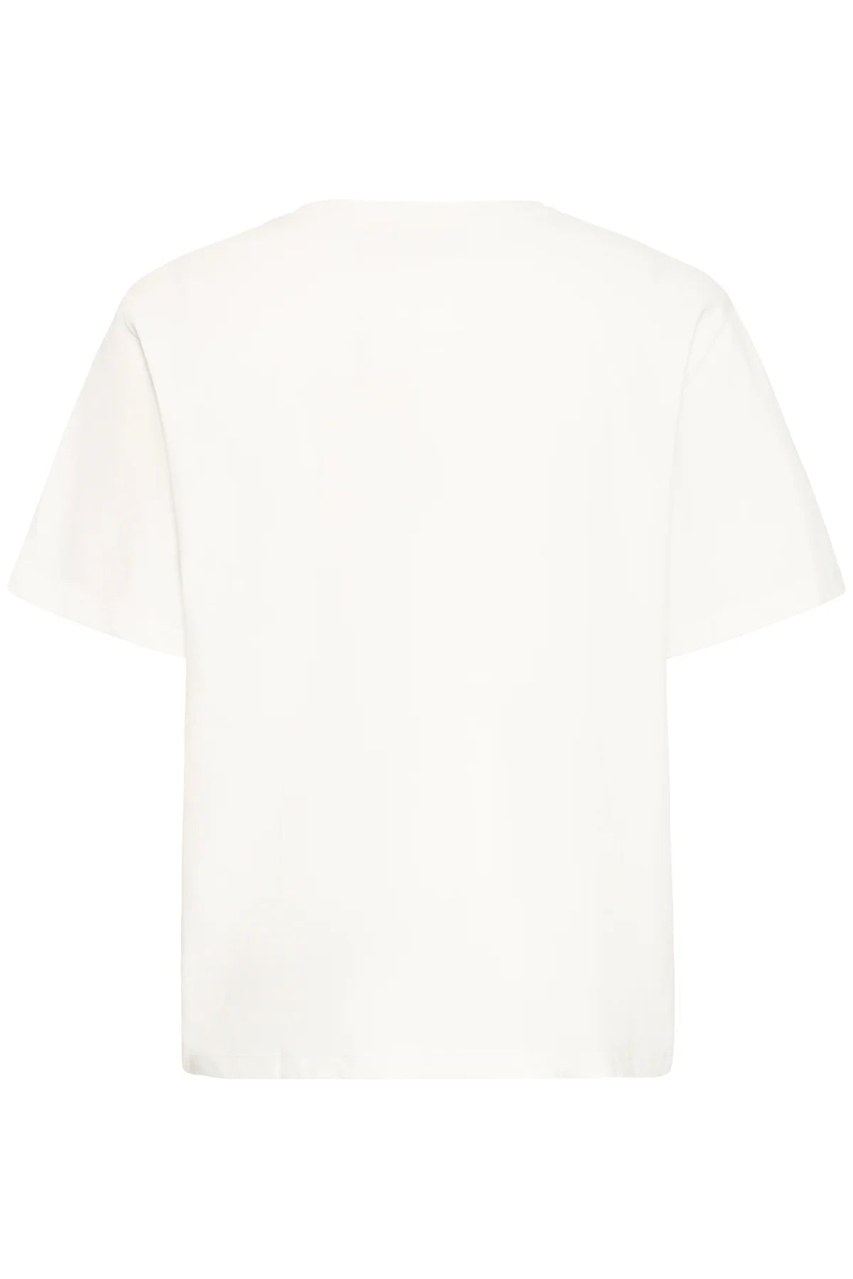 Fransa Navy Blue & Green Printed Abstract White T-Shirt