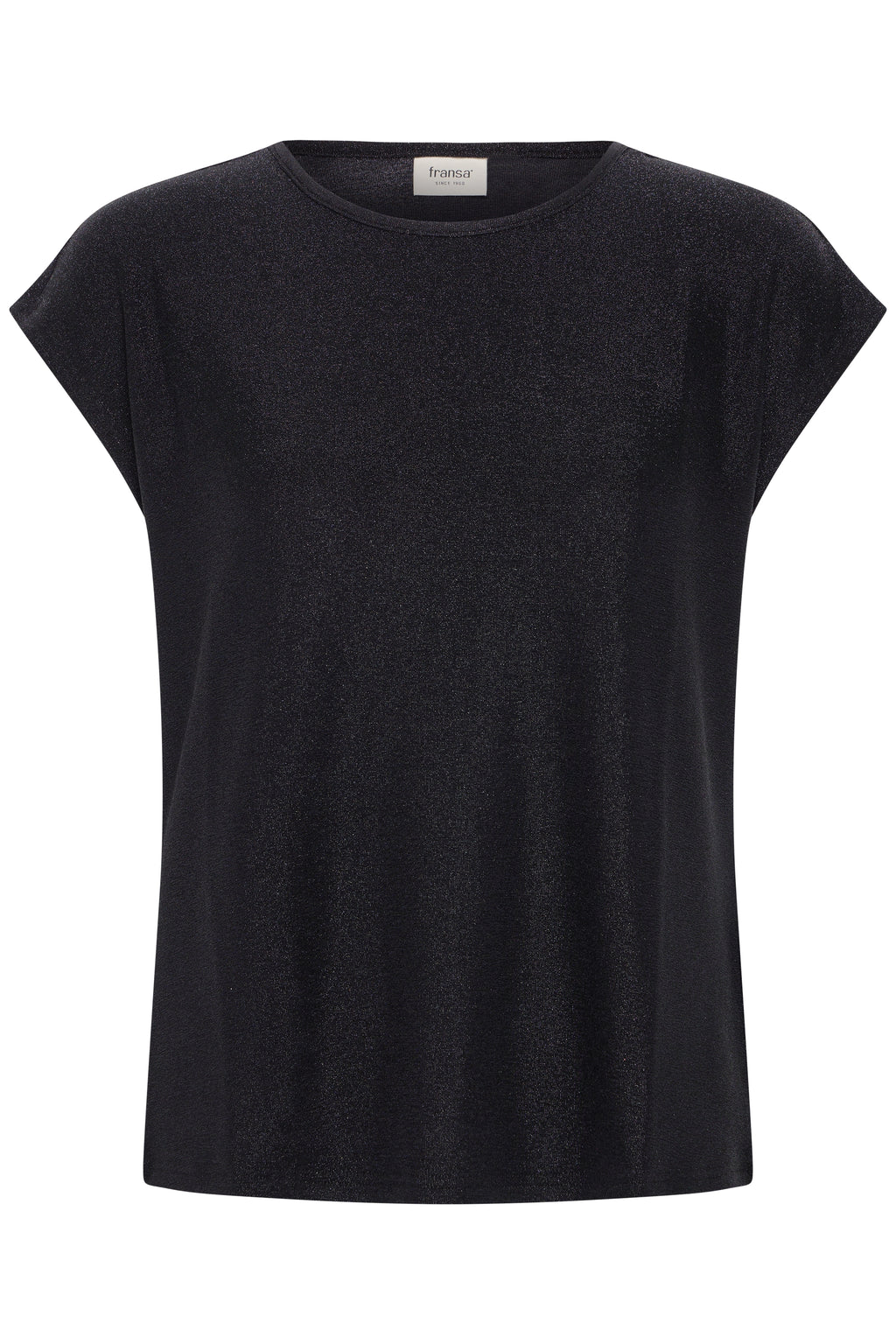 Fransa Meterorite Black Glitter Knit Top