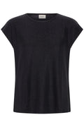 Fransa Meterorite Black Glitter Knit Top