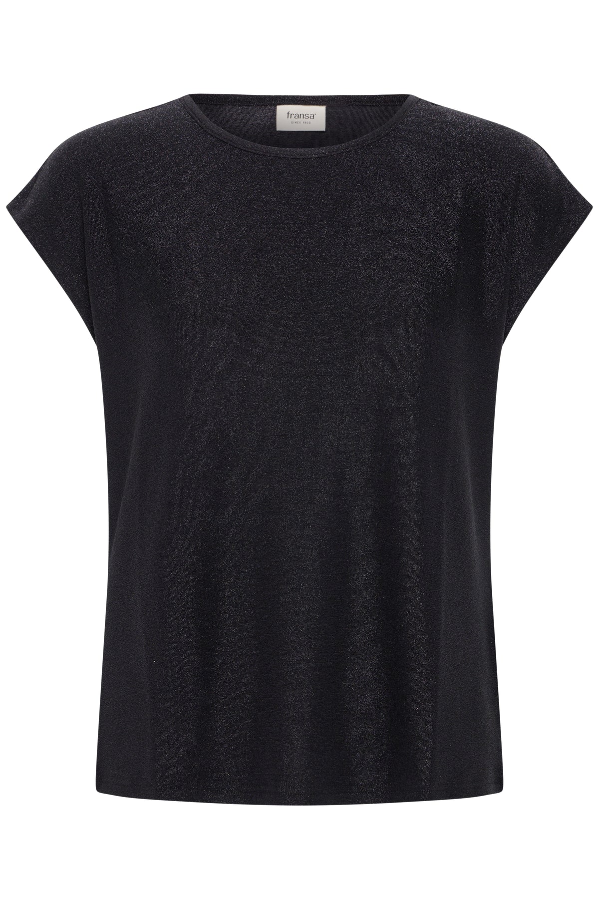 Fransa Meterorite Black Glitter Knit Top