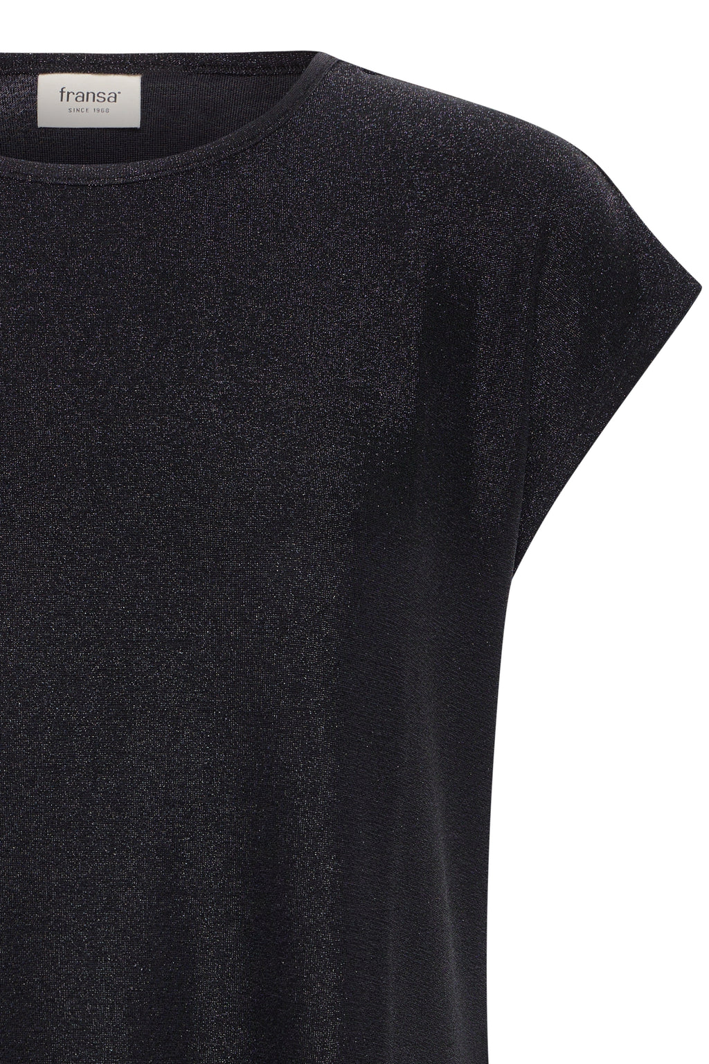 Fransa Meterorite Black Glitter Knit Top
