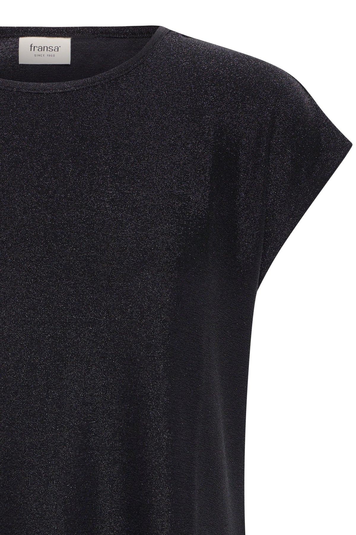 Fransa Meterorite Black Glitter Knit Top