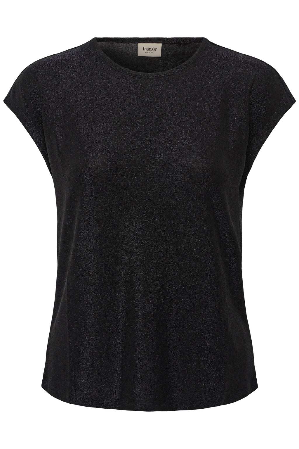 Fransa Salute Navy Blue Glitter Knit Top
