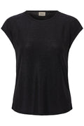 Fransa Salute Navy Blue Glitter Knit Top