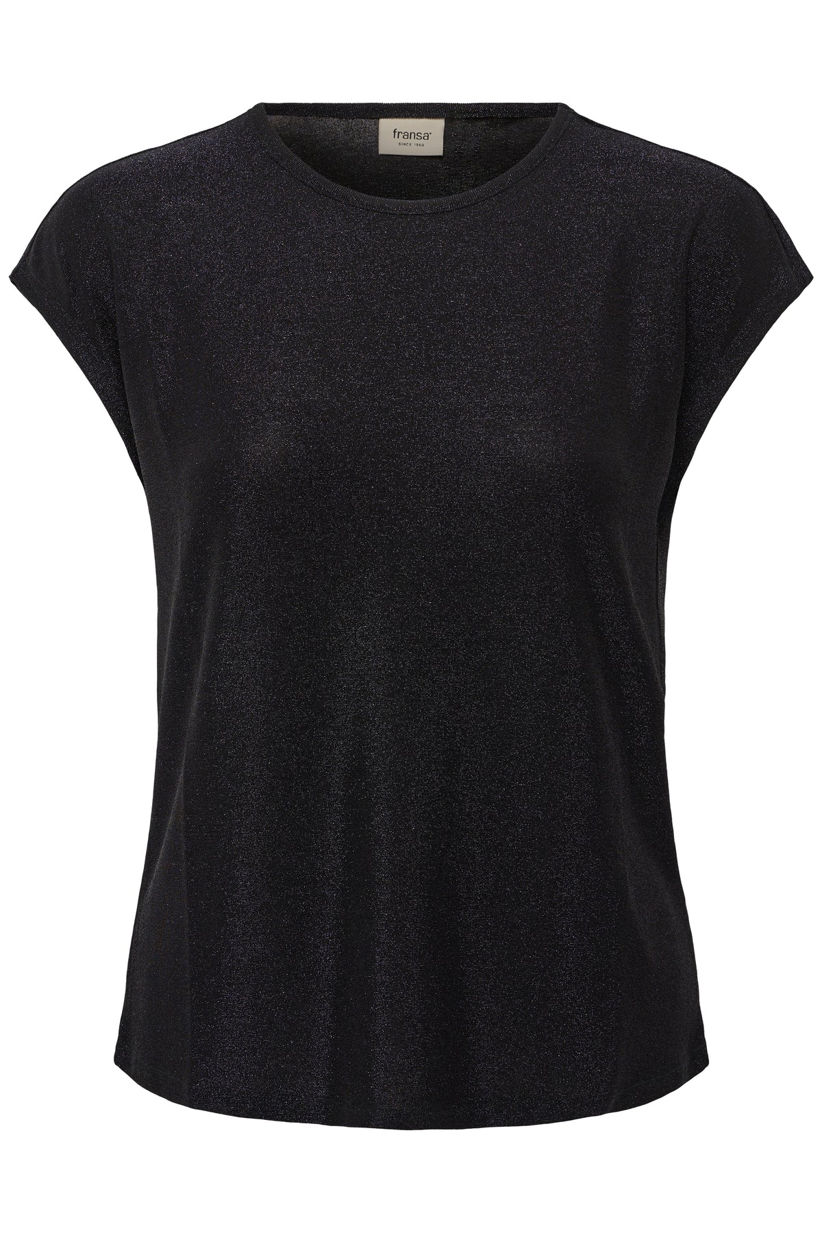 Fransa Salute Navy Blue Glitter Knit Top