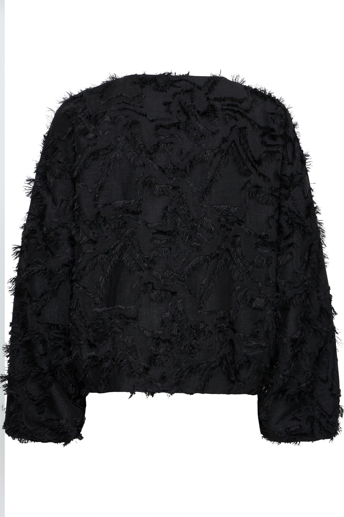 Fransa Black Textured Bomber Jacket
