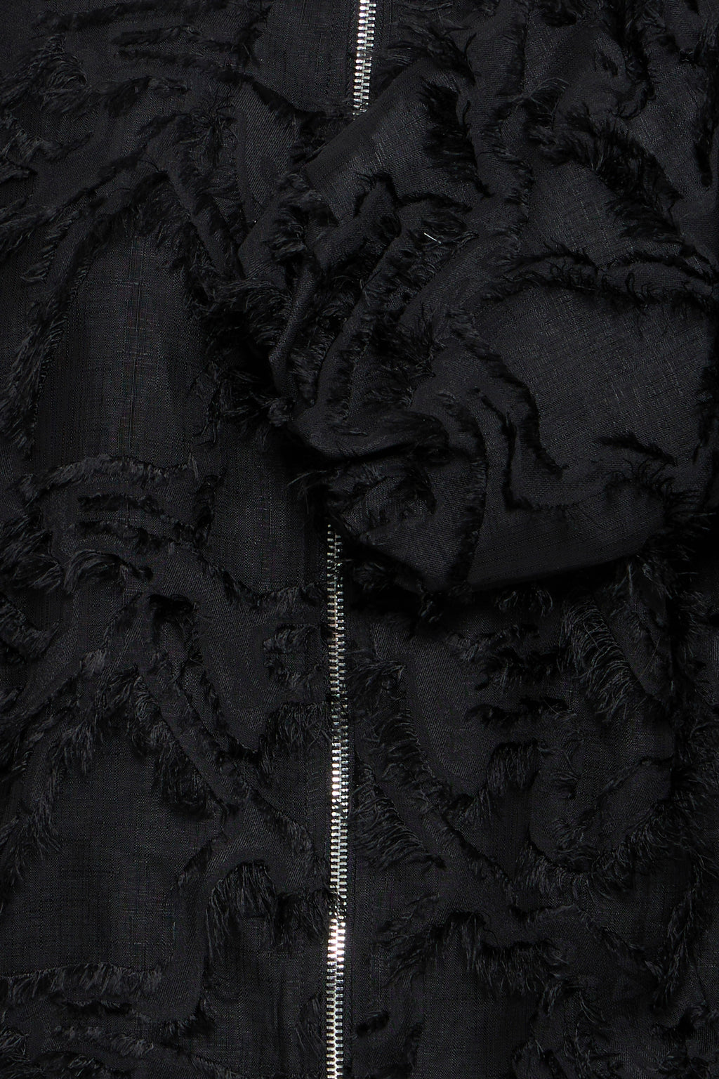 Fransa Black Textured Bomber Jacket