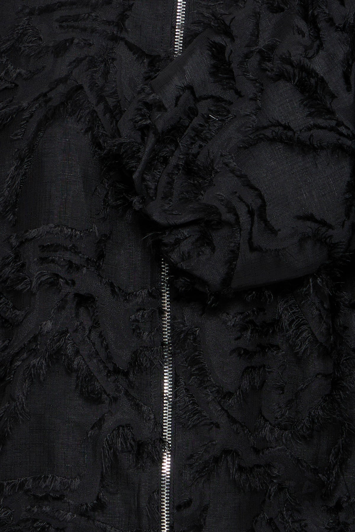 Fransa Black Textured Bomber Jacket