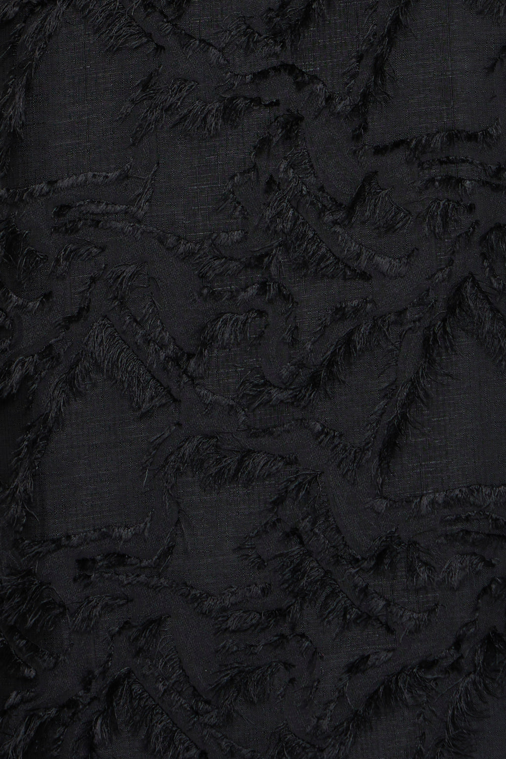 Fransa Black Textured Swing Party Dress