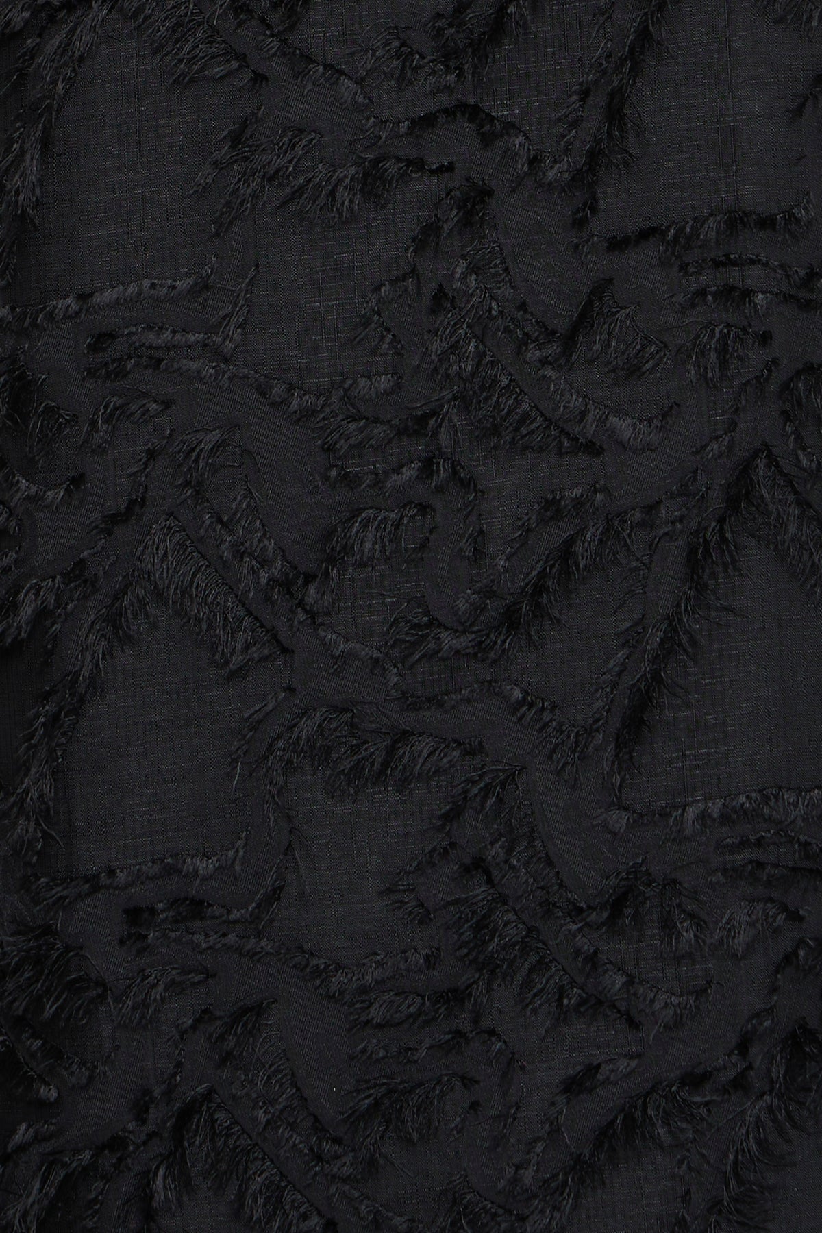 Fransa Black Textured Swing Party Dress
