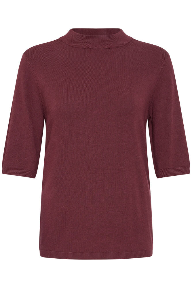 Fransa Port Royale Red Turtle Neck Knitted Top