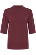 Fransa Port Royale Red Turtle Neck Knitted Top