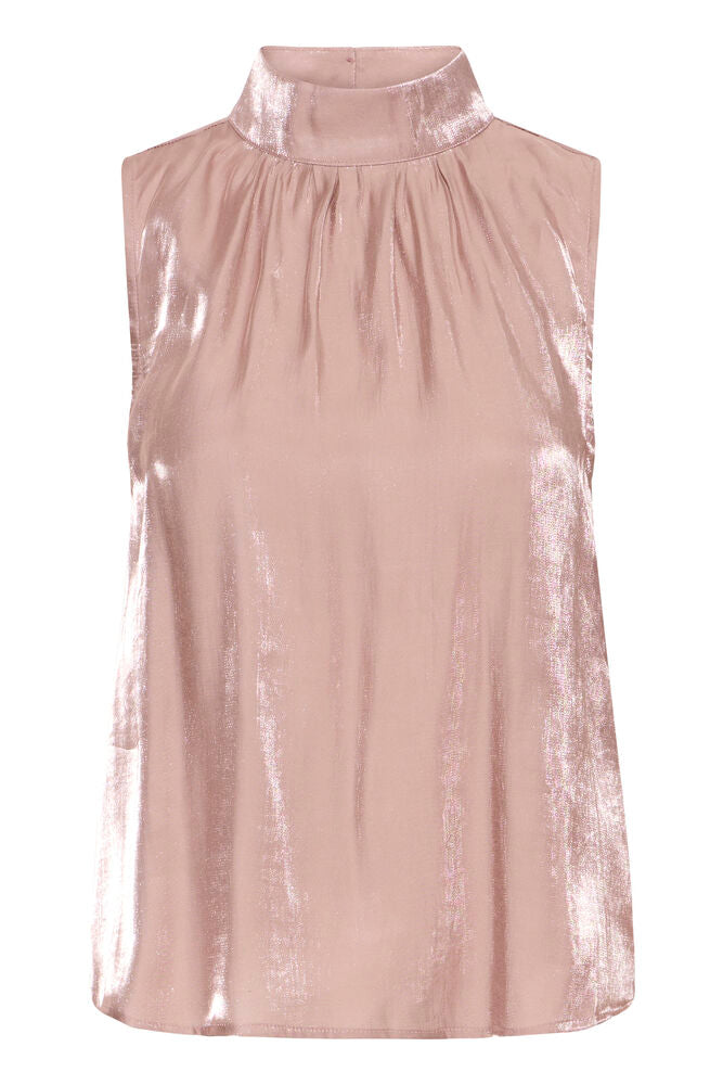 Rose Gold Metallic Halterneck Top