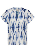Fransa Mixed Blue Tone Textured Blouse