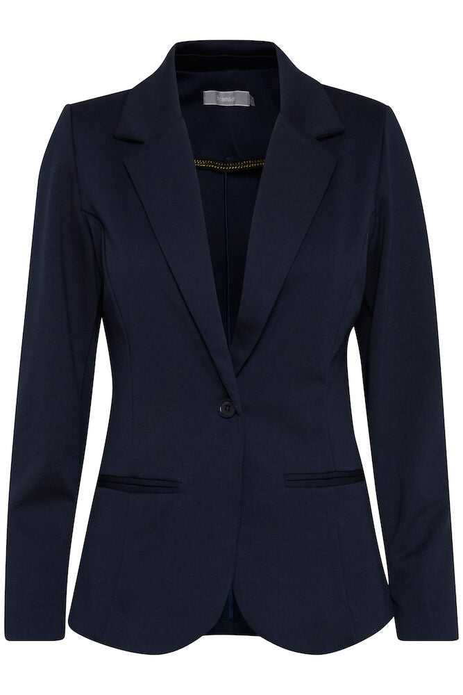 Fransa Peacoat Navy Blue Tailored Blazer