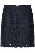 Fransa Navy Blue Lace Skirt