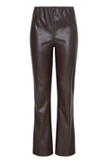 B Young Java Brown Vgean Leather Fit & Flare Trousers