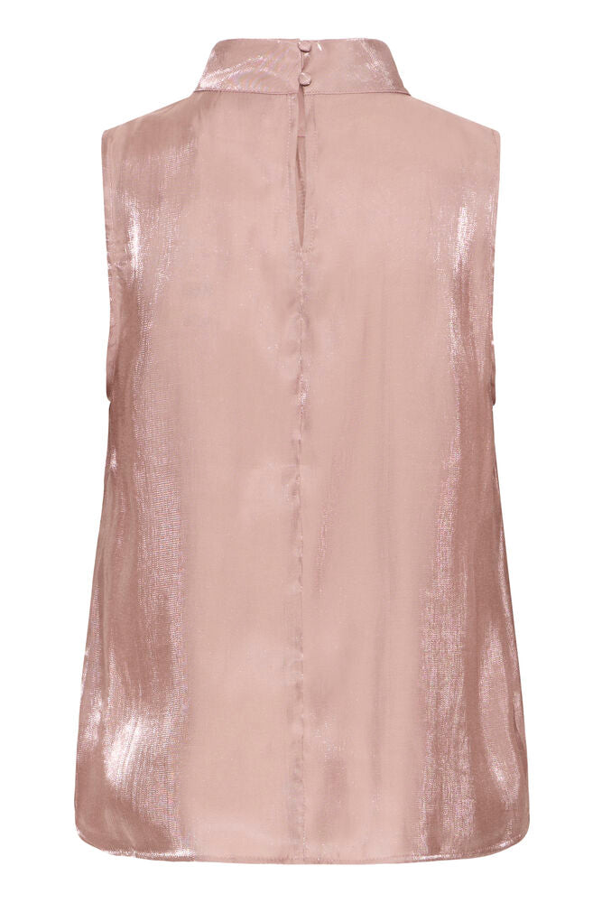 Rose Gold Metallic Halterneck Top