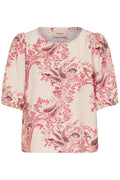 Fransa Mixed Pink Paisley Print Blouse