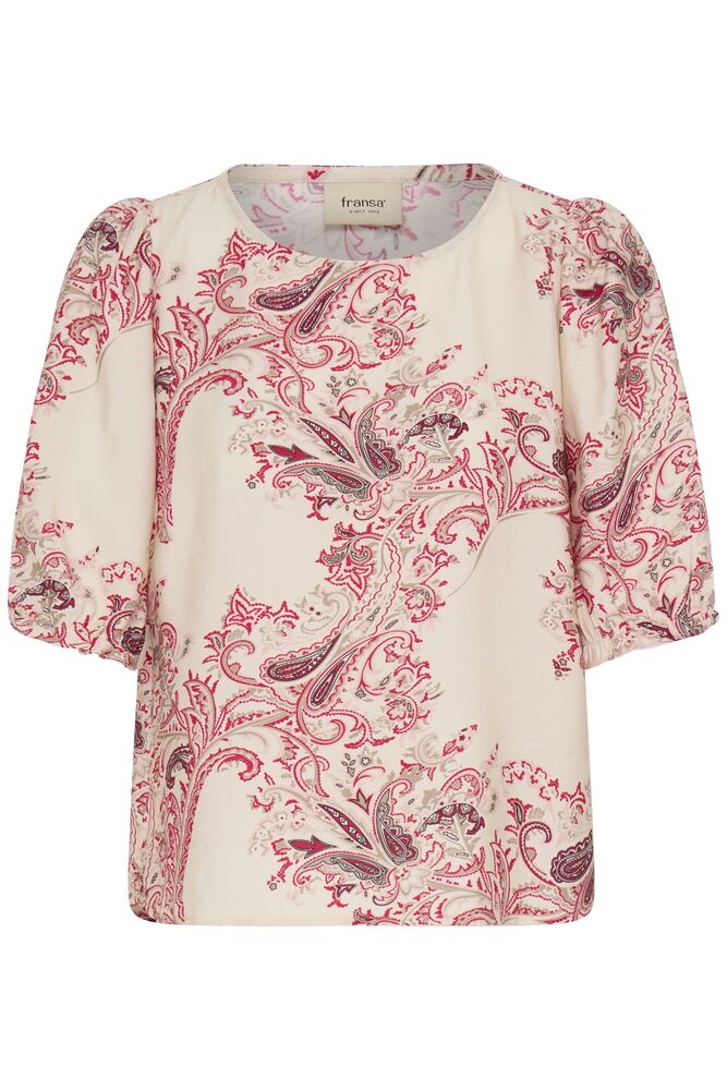 Fransa Mixed Pink Paisley Print Blouse